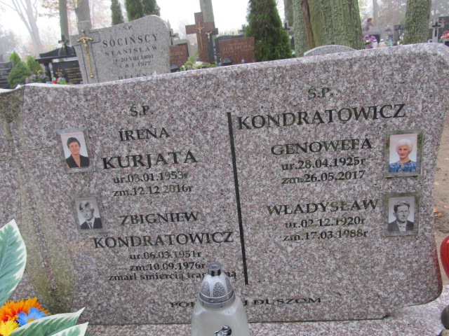 Zbigniew Kondratowicz 1951 Srokowo - Grobonet - Wyszukiwarka osób pochowanych